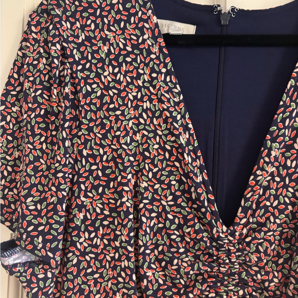 Hobbs London Ditsy Print Midi Dress - Picture 2 of 5